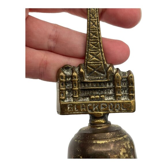 Antique Brass Bell Good Luck Blackpool Cathedral Made in England - Picture 4 of 6